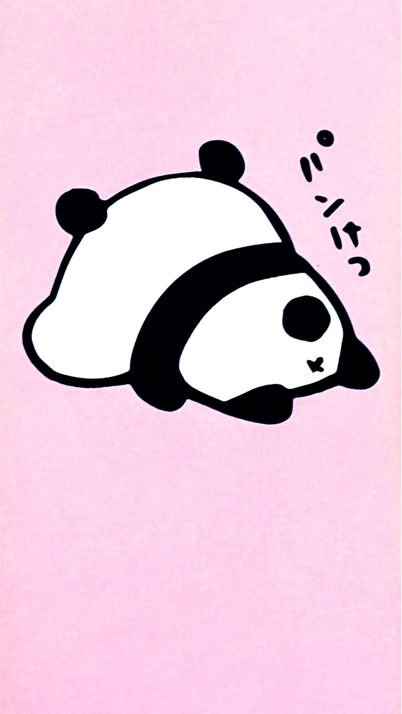 1367x2430 Cute panda with pink background