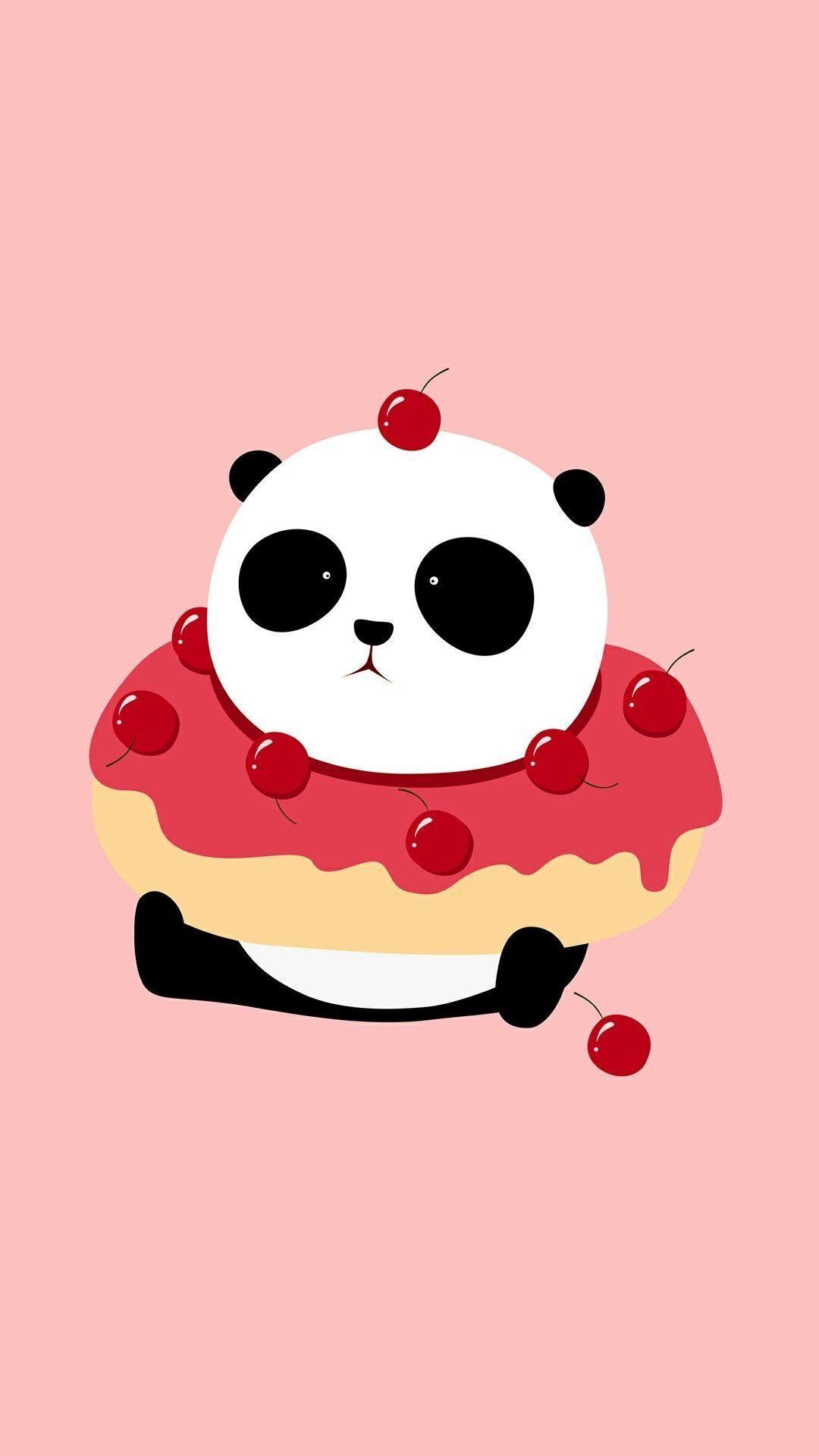 1080x1920 Cute Cartoon Wallpaper Rose Gold Panda