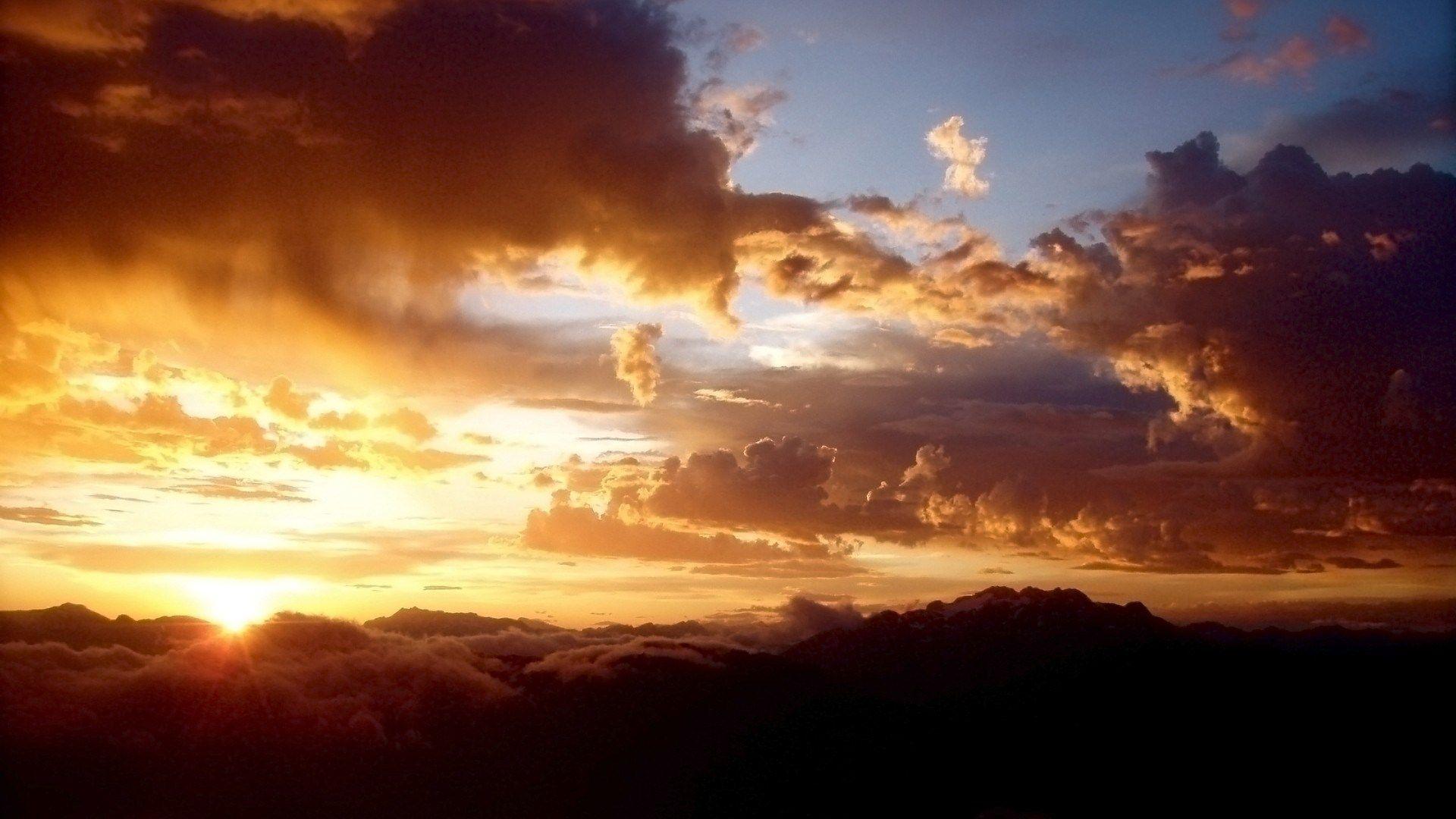 1920x1080 Nature Sky Clouds Sunlight Color Sunset Wallpaper Sky