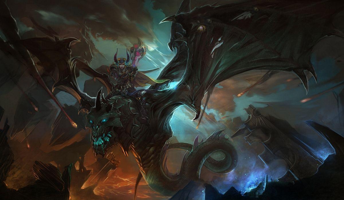1201x700 Dragons Warriors Undead Fantasy dragon warrior wallpaper