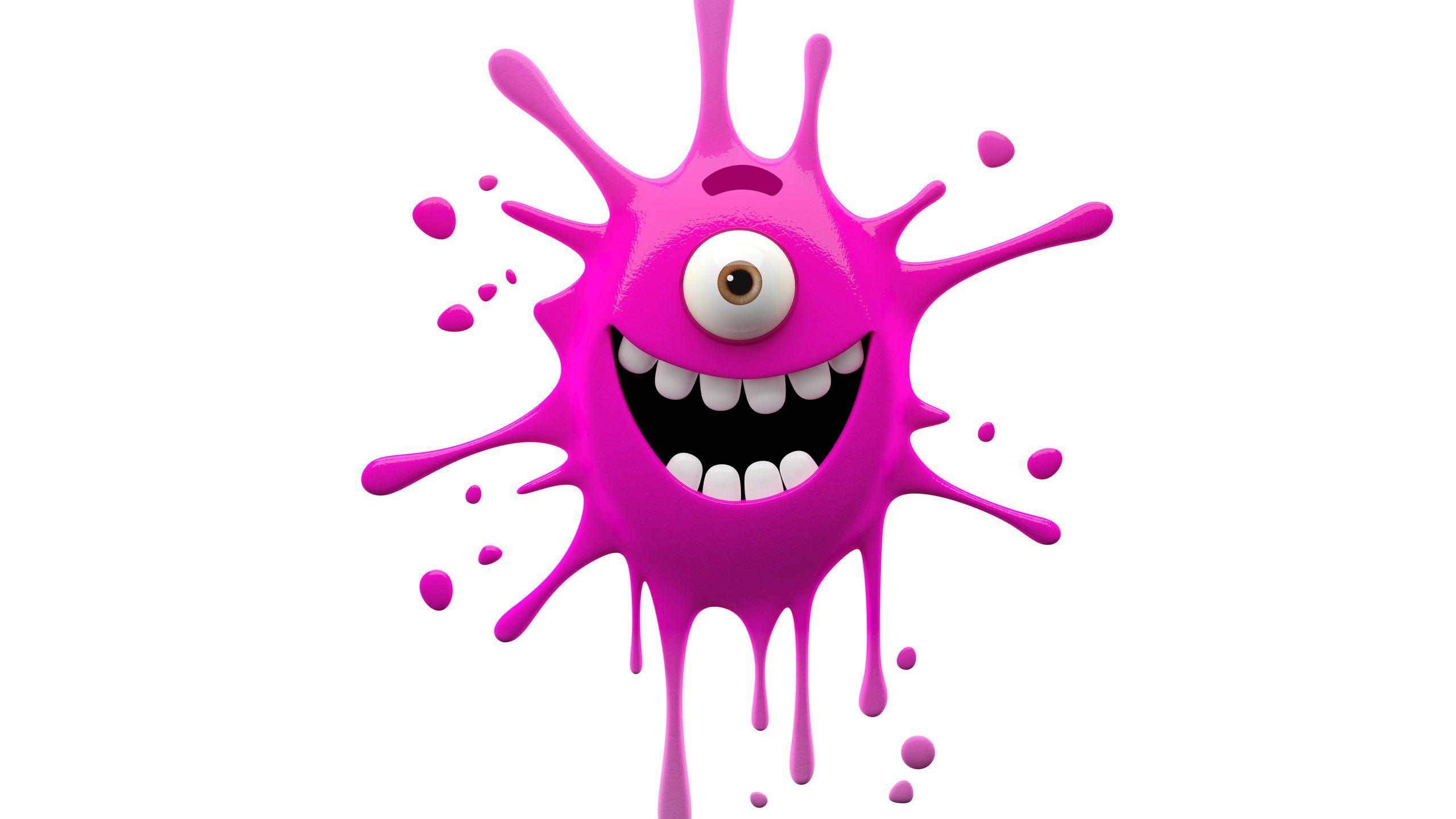2560x1440 3D, smile, funny, character, cute, monster desktop