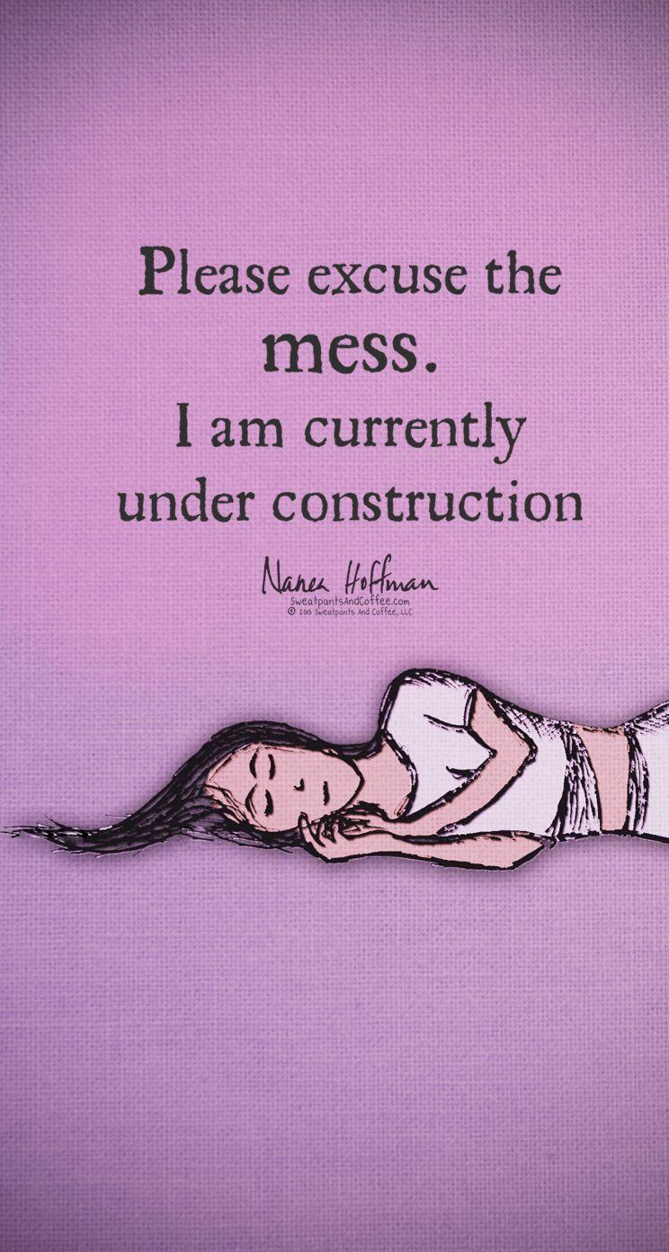 744x1392 Under Construction iPhone Wallpaper. Sweatpants & Coffee