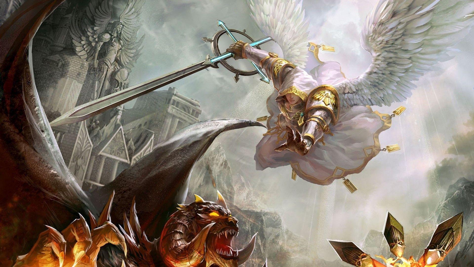 1920x1080 Angels Vs. Demons Wallpaper