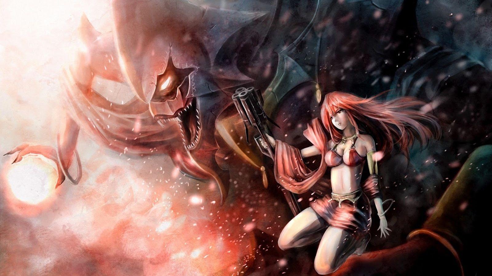 1600x900 Free download Anime Girl Pink Hair Monster HD Wallpaper Desktop PC Background 1428 [1600x1000] for your Desktop, Mobile & Tablet. Explore Monster Girl Wallpaper. Monster Energy Desktop Wallpaper, Monster