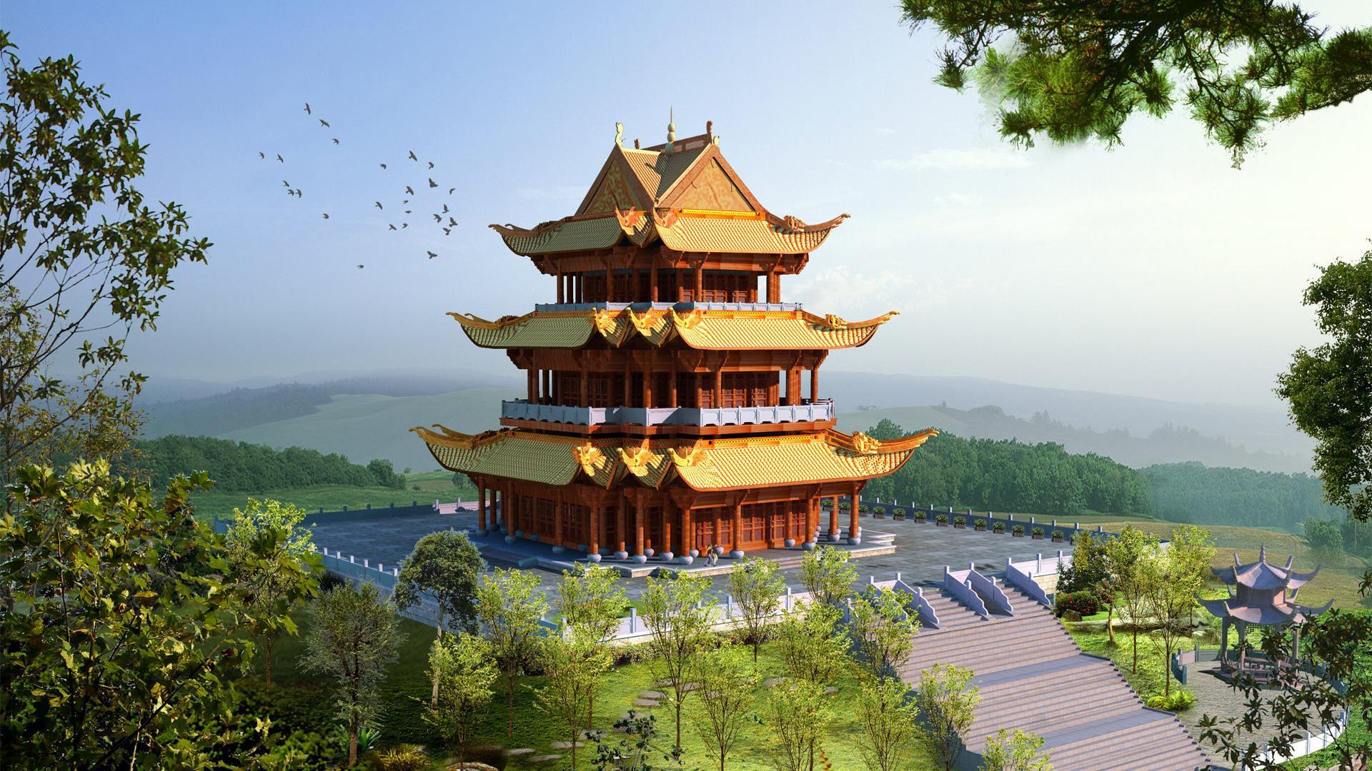 1920x1080 Japanese castle Wallpaper