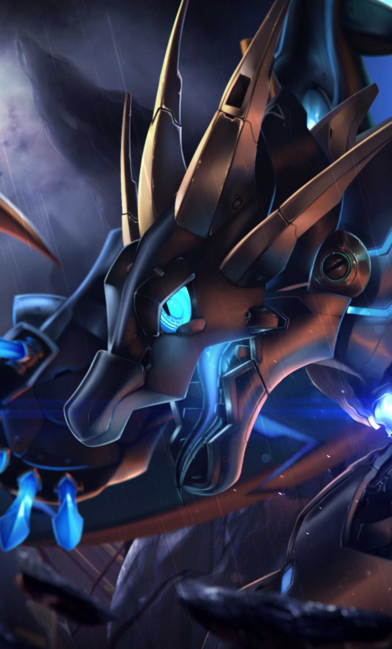 1280x2120 Fantasy Dragon Mecha HD Wallpaper (1280x2120)