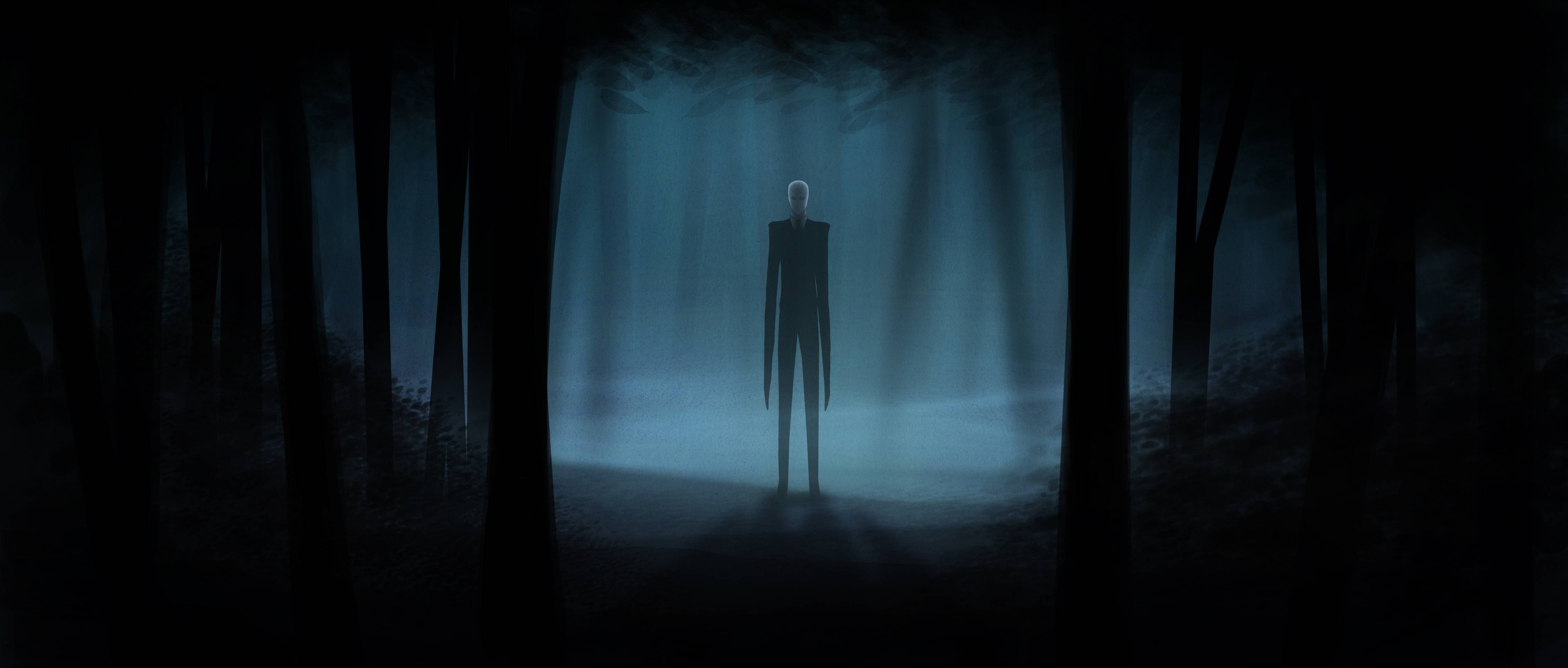 4549x1937 Cool Slender Man Wallpaper