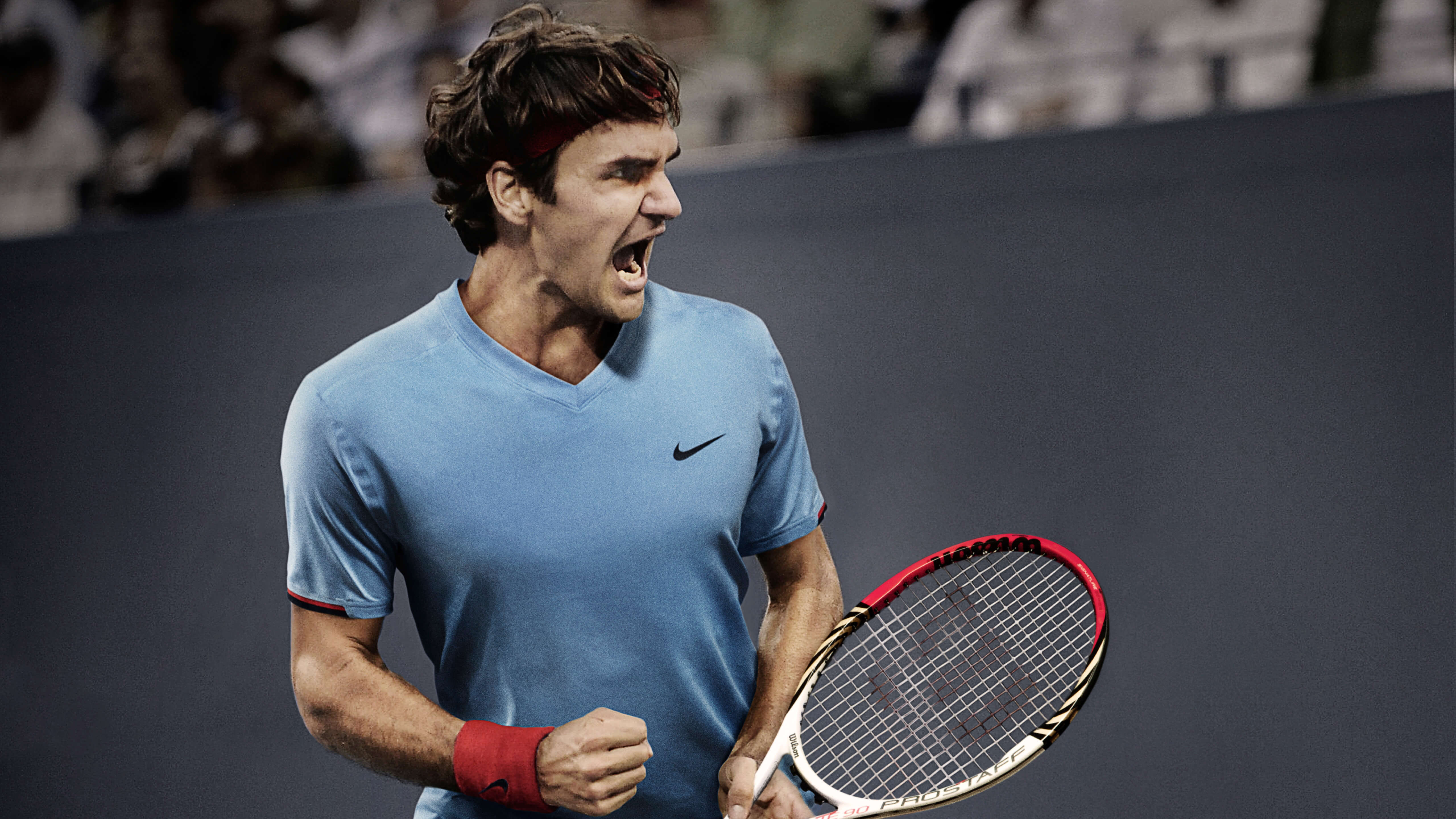 5120x2880 4K Excited Roger Federer Wallpaper 64973 5120x2880px