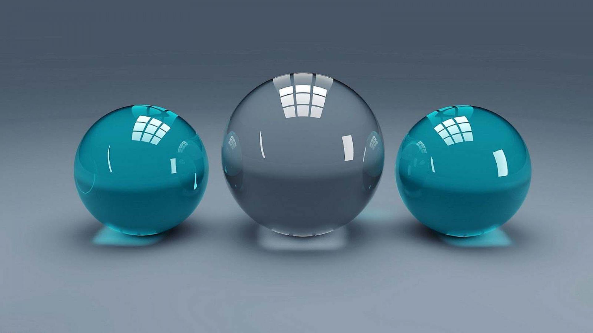 1920x1080 Green And Silver Colored Balls Wallpaper 3D