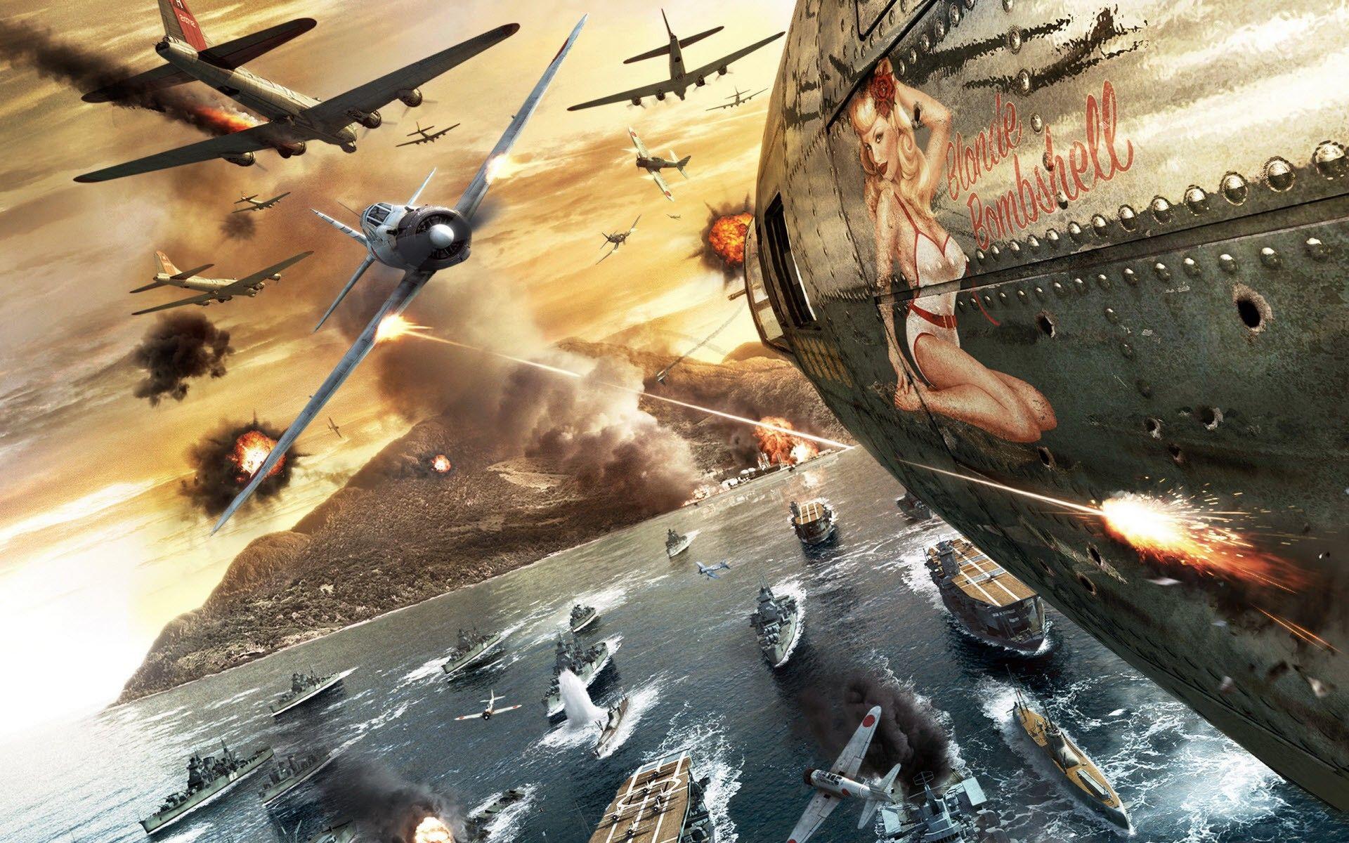 1920x1200 video games, war, bombs, islands, artwork, shooting, Pacific wallpaper