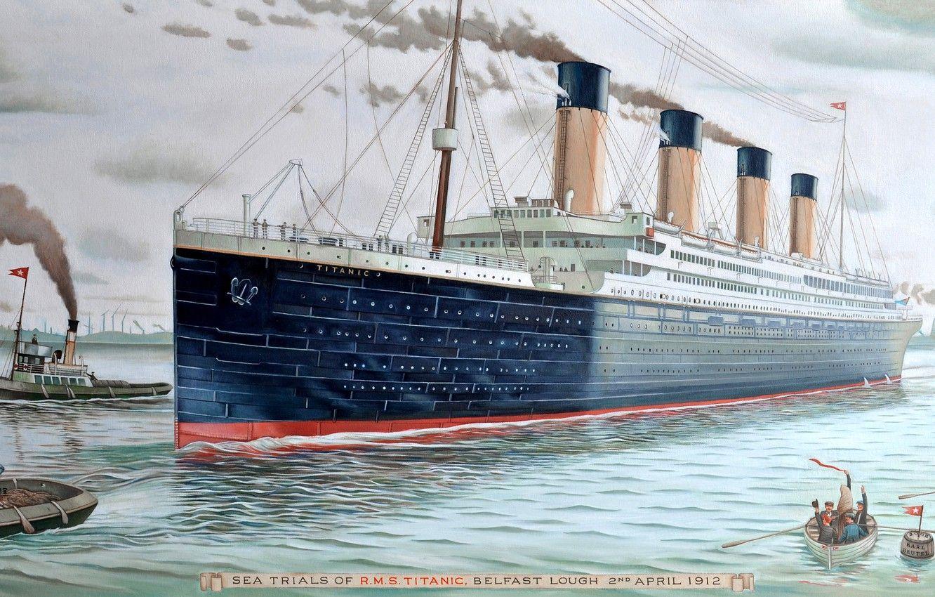 1332x850 Wallpaper Water, Liner, day, Boats, Titanic, The ship, Titanic