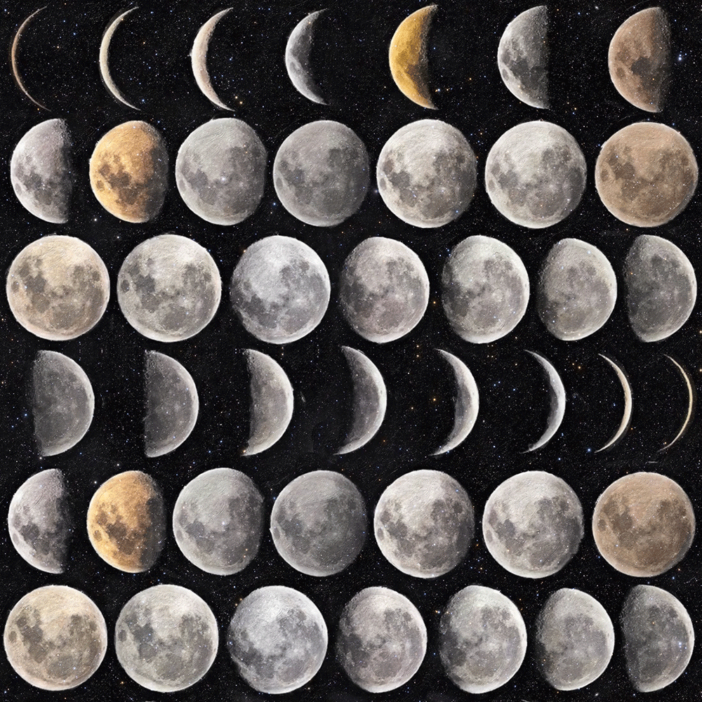 1000x1000 Moon Phases Wallpaper