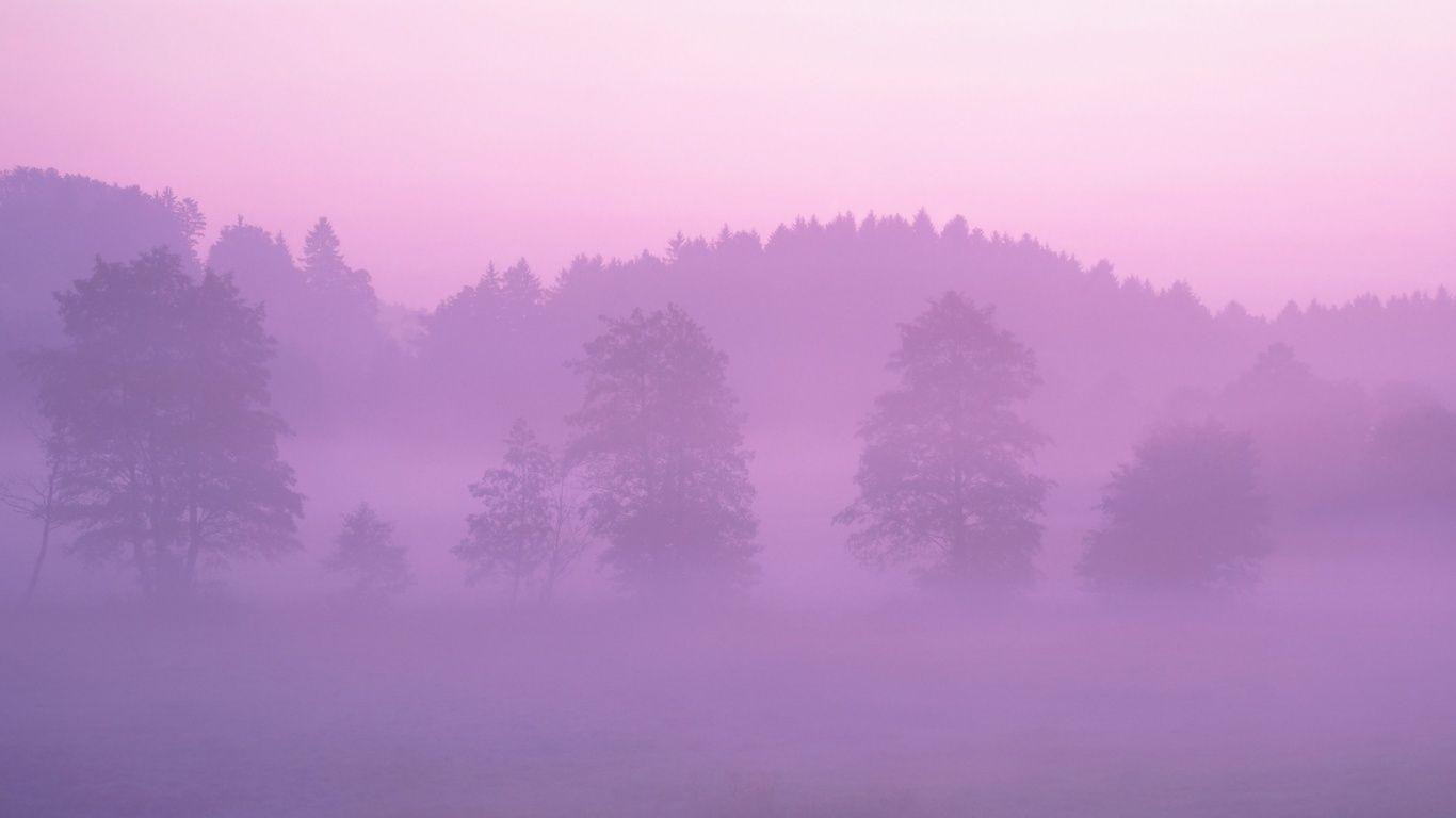 1366x768 Mac OS X Pink Forest desktop PC and Mac wallpaper