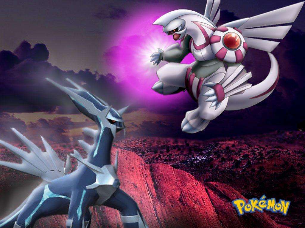 1024x768 Palkia and Dialga Wallpaper