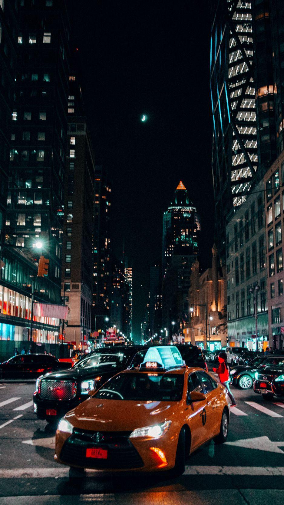 938x1668 Download Wallpaper 938x1668 Night City, Cars, Traffic Iphone 8 7