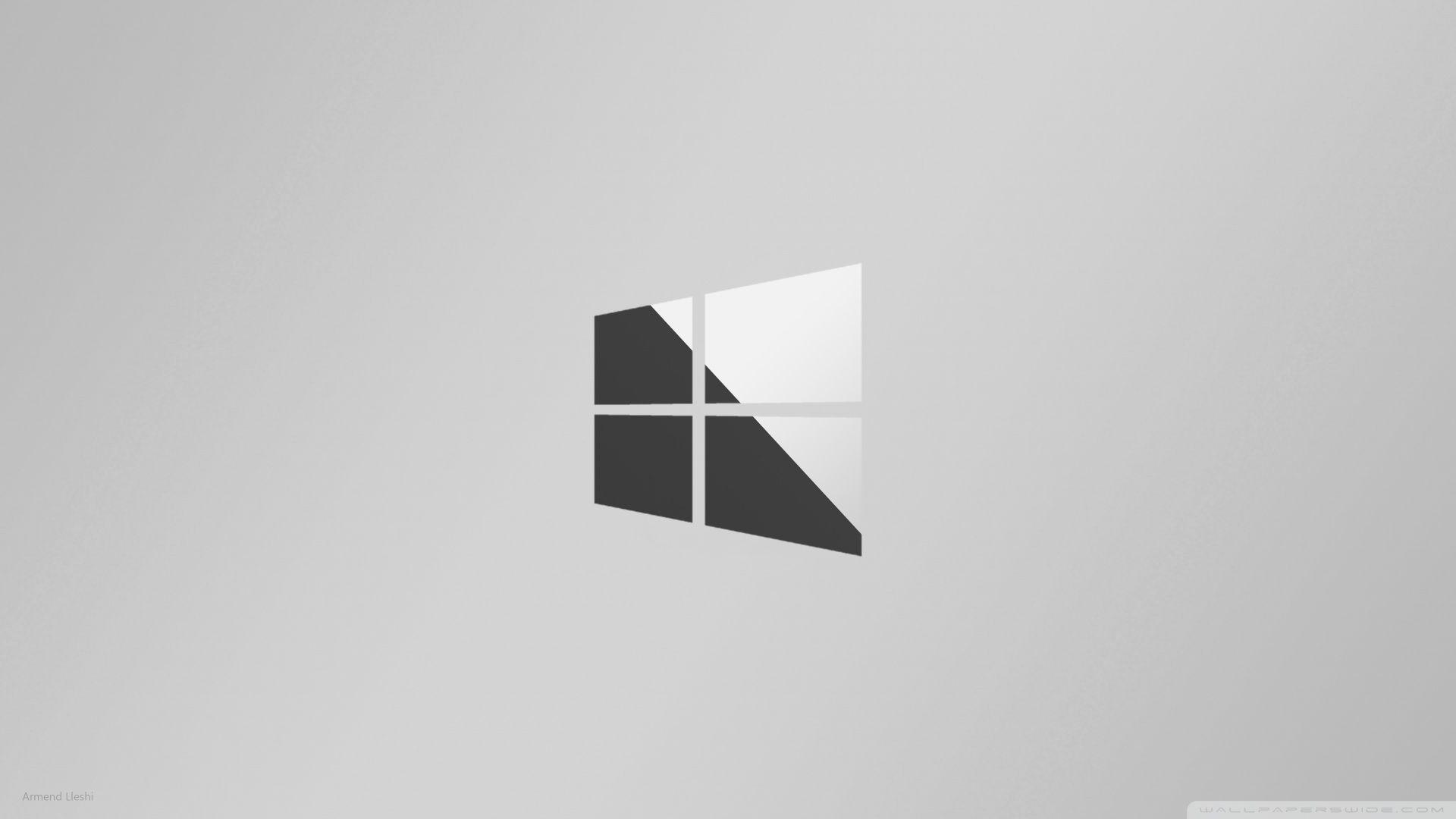1920x1080 Windows 10 Logo Grey Metallic 4K Ultra HD Desktop Background