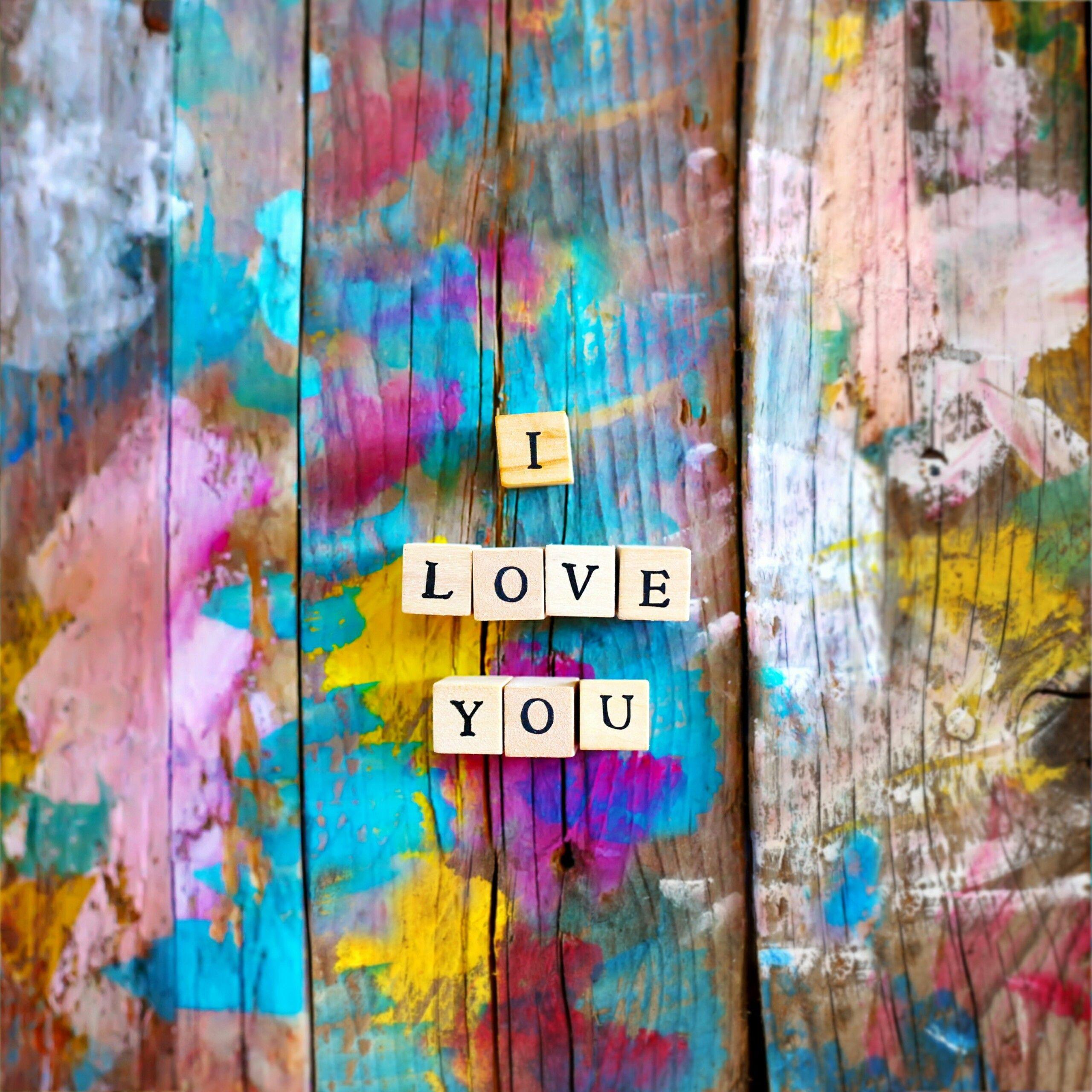 2560x2560 Download I Love You Scrabble Words HD Wallpaper for Desktop