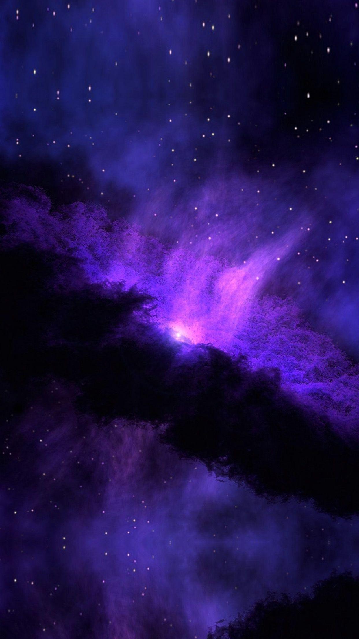 1242x2208 Space Blue Nebula Star Awesome Wallpaper