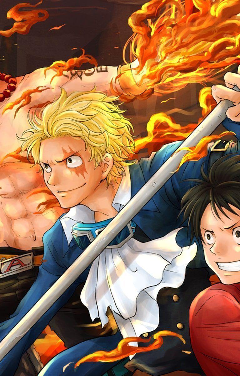 768x1200 Luffy Ace Sabo Wallpaper di 2020