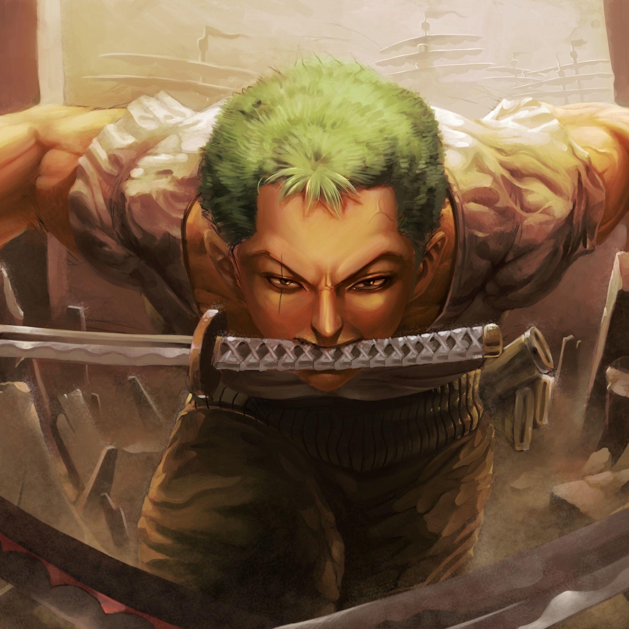 2048x2048 Roronoa Zoro 4k iPad Air HD 4k Wallpaper, Image