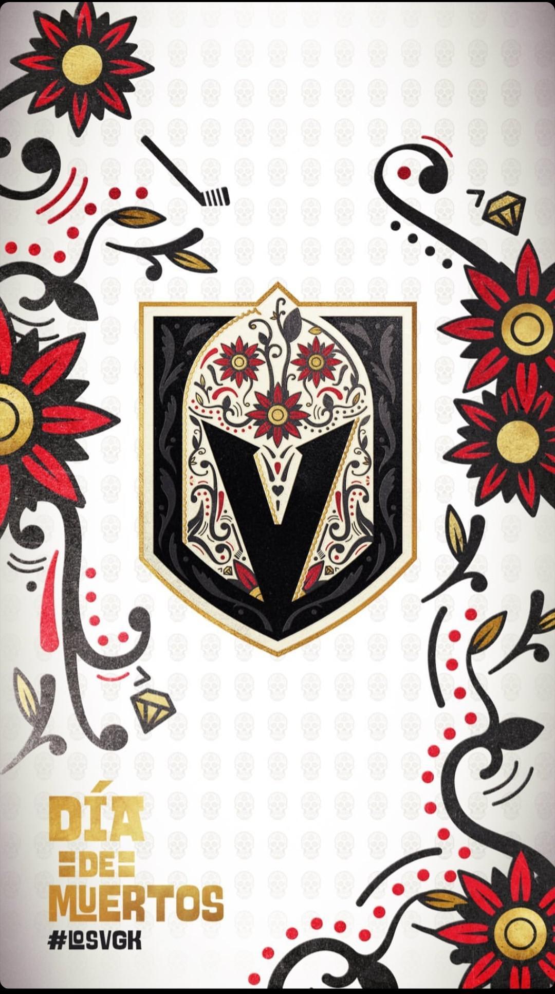 1080x1934 Vegas Golden Knights Dia de Muertos Wallpaper!