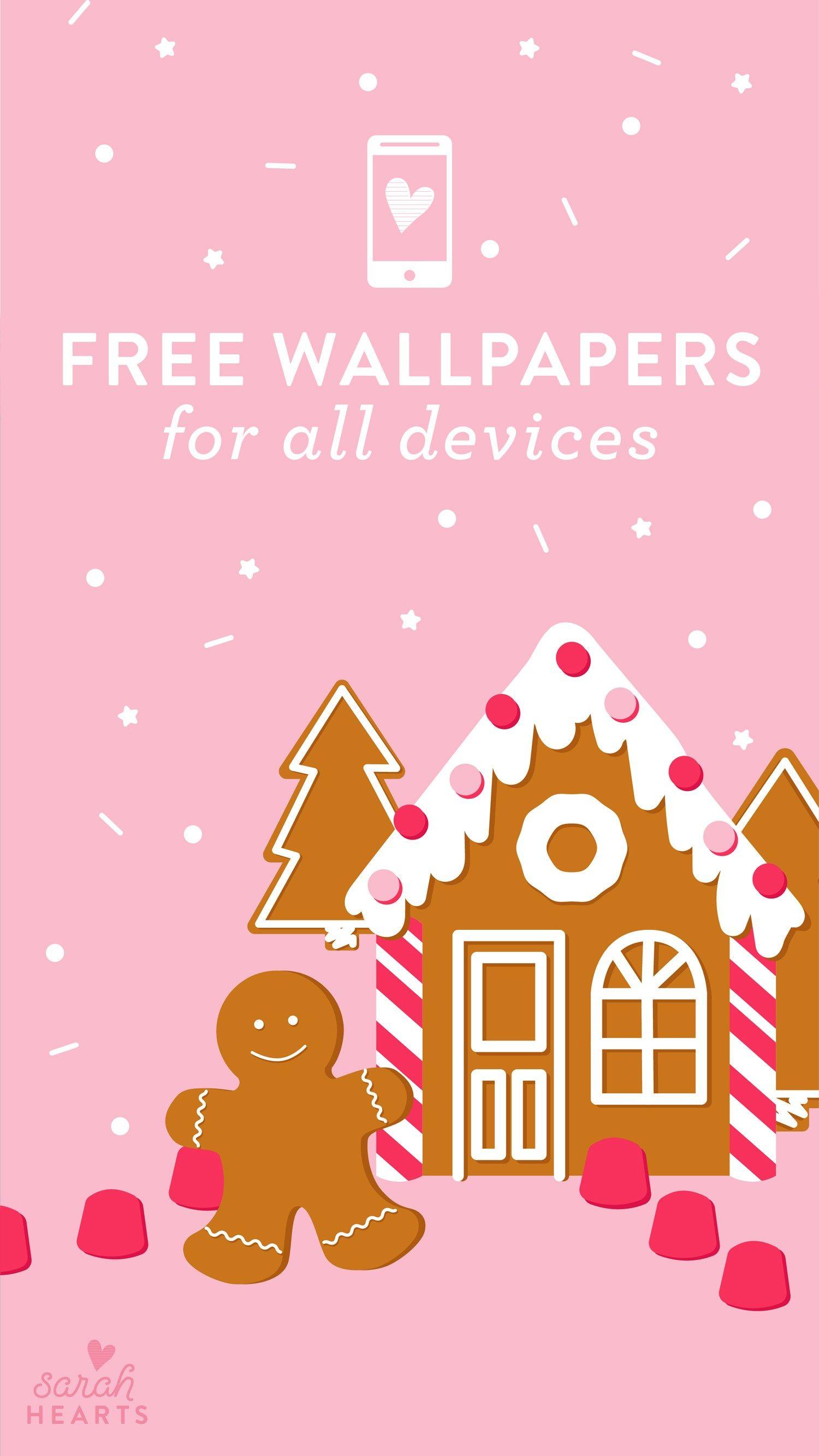 1500x2665 December 2018 Gingerbread House Calendar Wallpaper