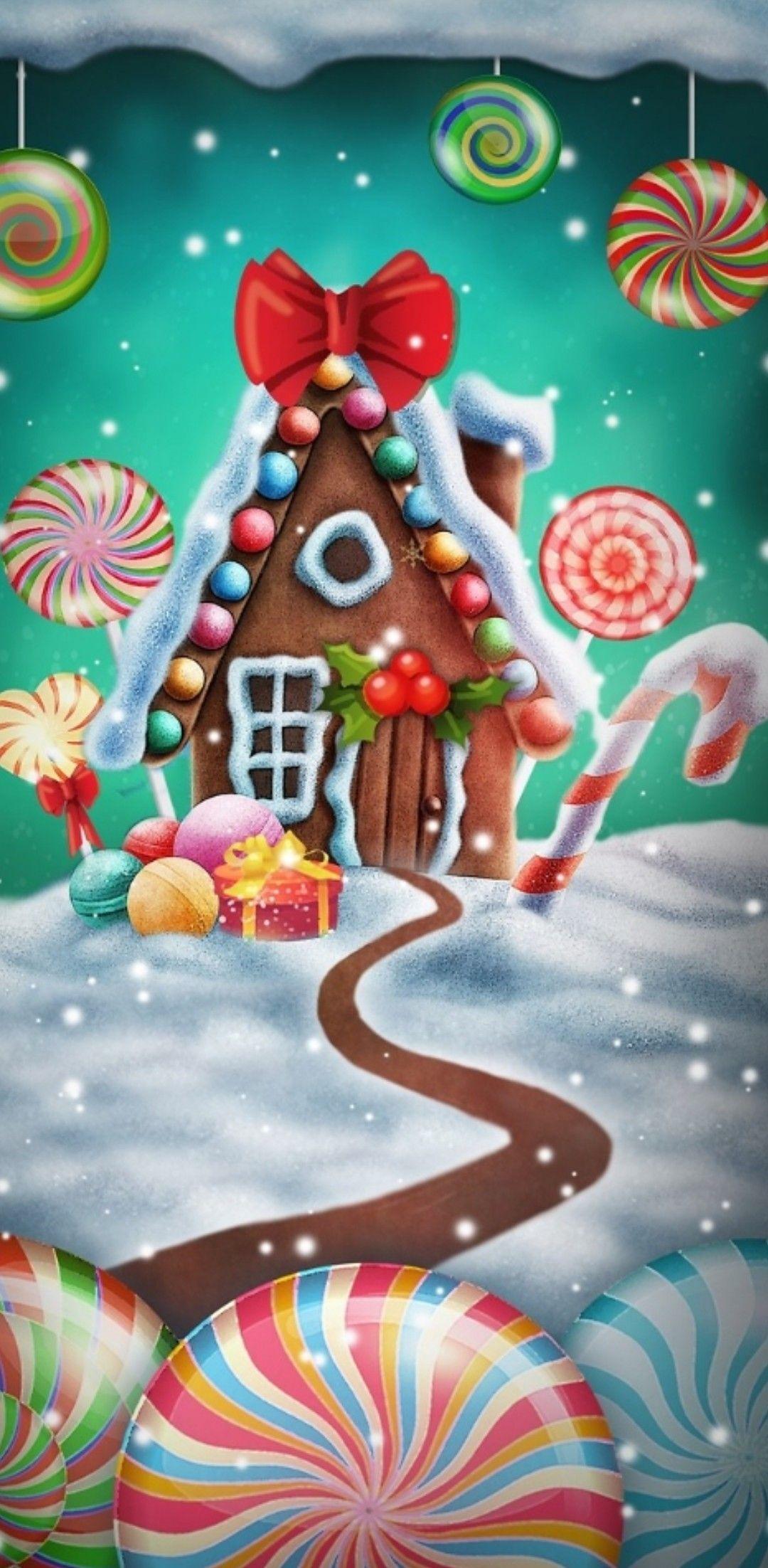 gingerbread house wallpaper