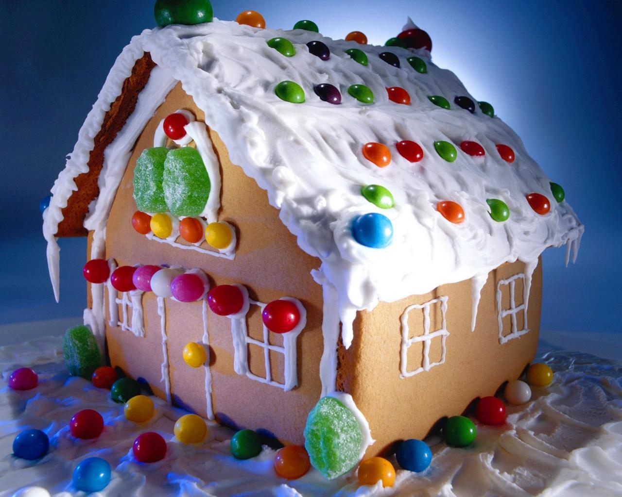 1280x1024 Free download Gingerbread house wallpaper 1280x1024 Wallpaper 3D
