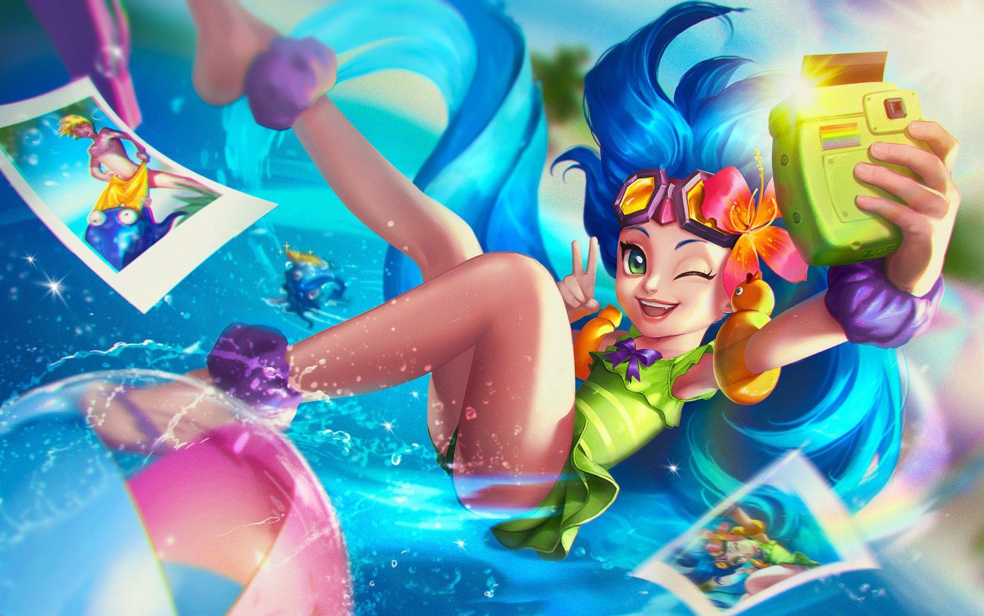 1920x1203 Pool Party Zoe. Wallpaper & Fan Arts. League Of Legends