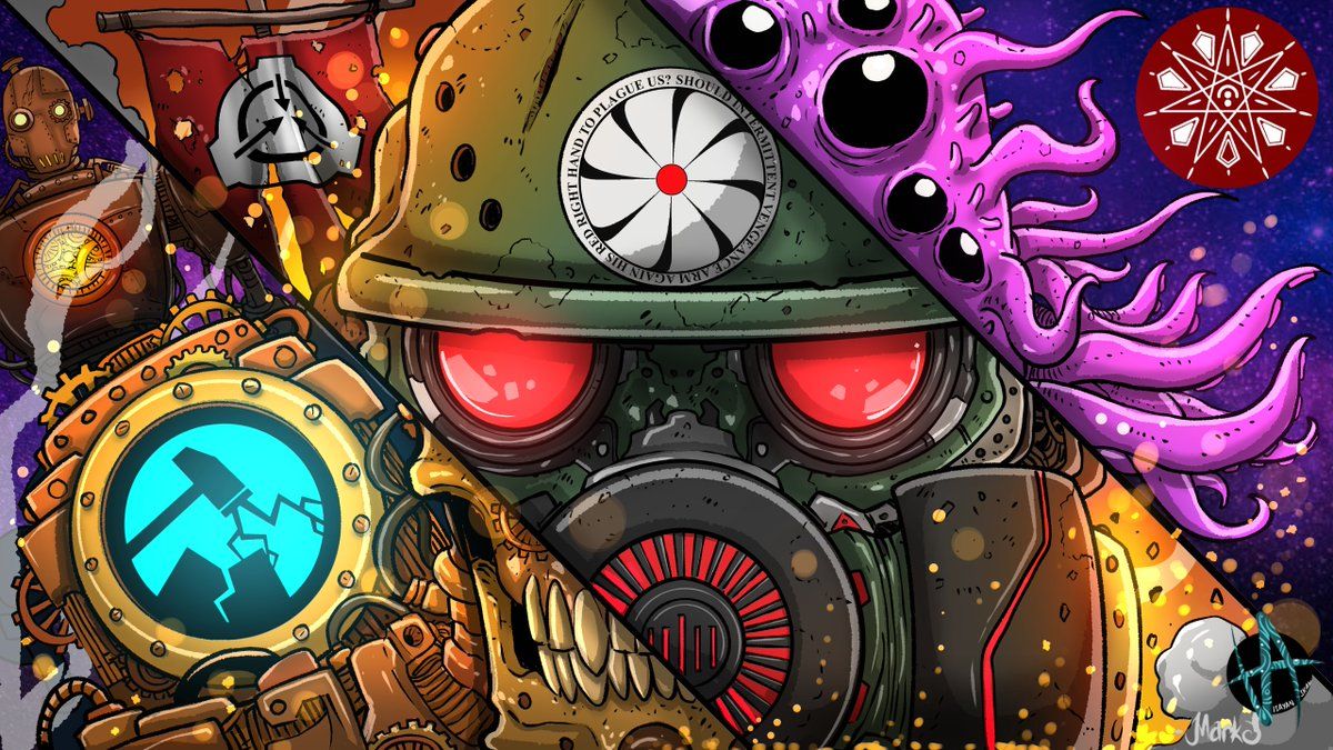 1200x675 Groups Of Interest (G.O.I.) : The Chaos Insurgency, The Church of the Broken God and Fifthist Church Thumbnail art Illustration I did for SCP Orientation Youtube Channel #scpfoundation #SCP #medibangpaint