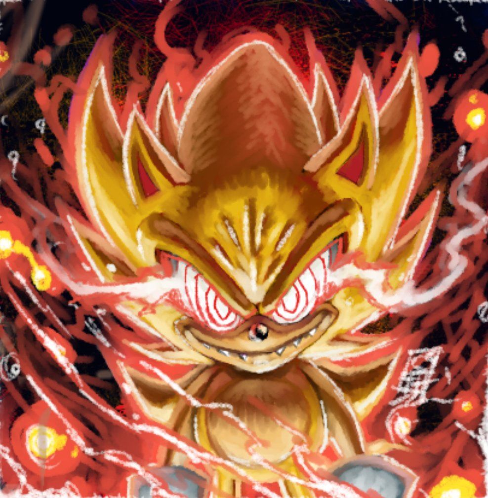 988x1009 did a quick fleetway super sonic in magma #SonicTheHedgehog #outcomememories #art