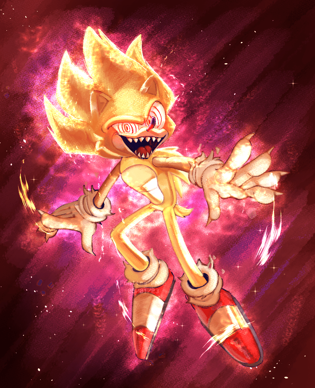 1091x1344 Fleetway sonic by FuntimeFNAF on Newgrounds