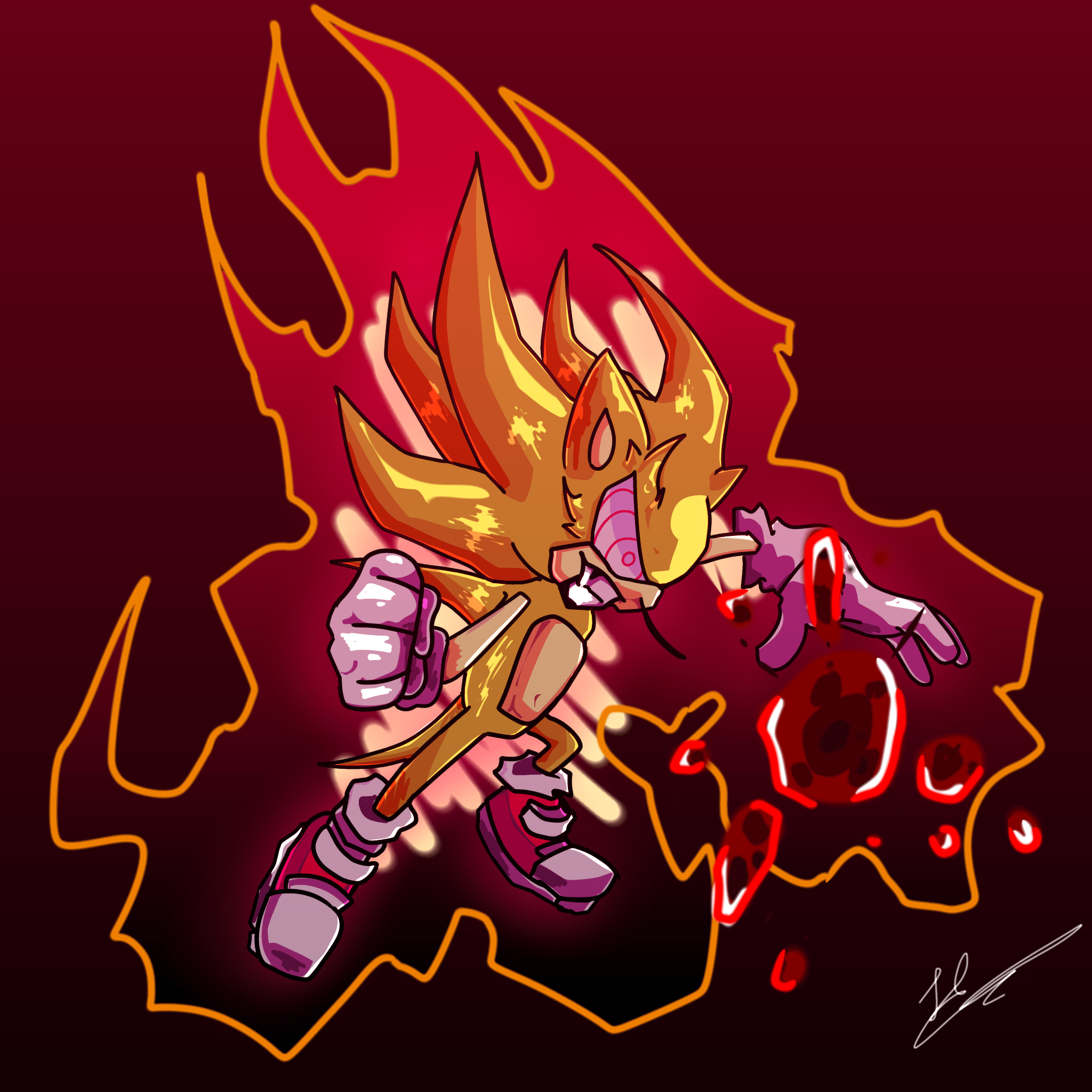2048x2048 Fleetway Sonic by Massa300 on Newgrounds
