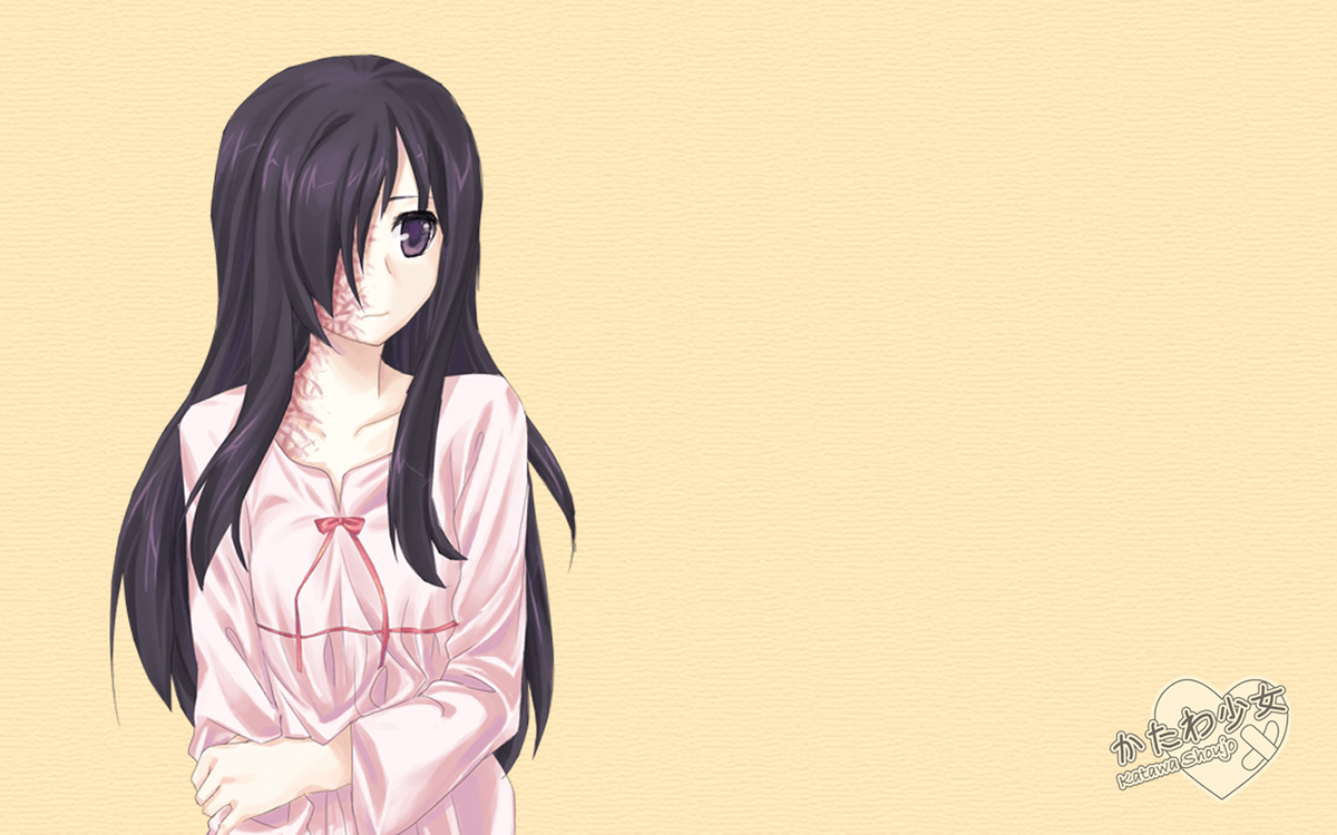 1200x750 Anime katawa shoujo girls hanako ikezawa hair in face Playmat Gaming Mat Desk