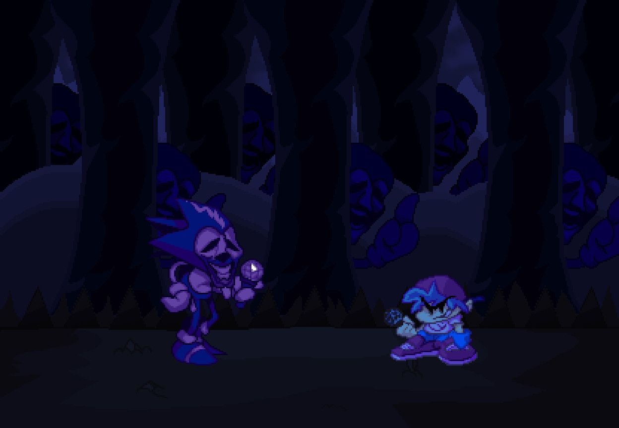 1248x864 Pixel majin sonic assets(bg and majin sonic) Mod for Friday Night Funkin'