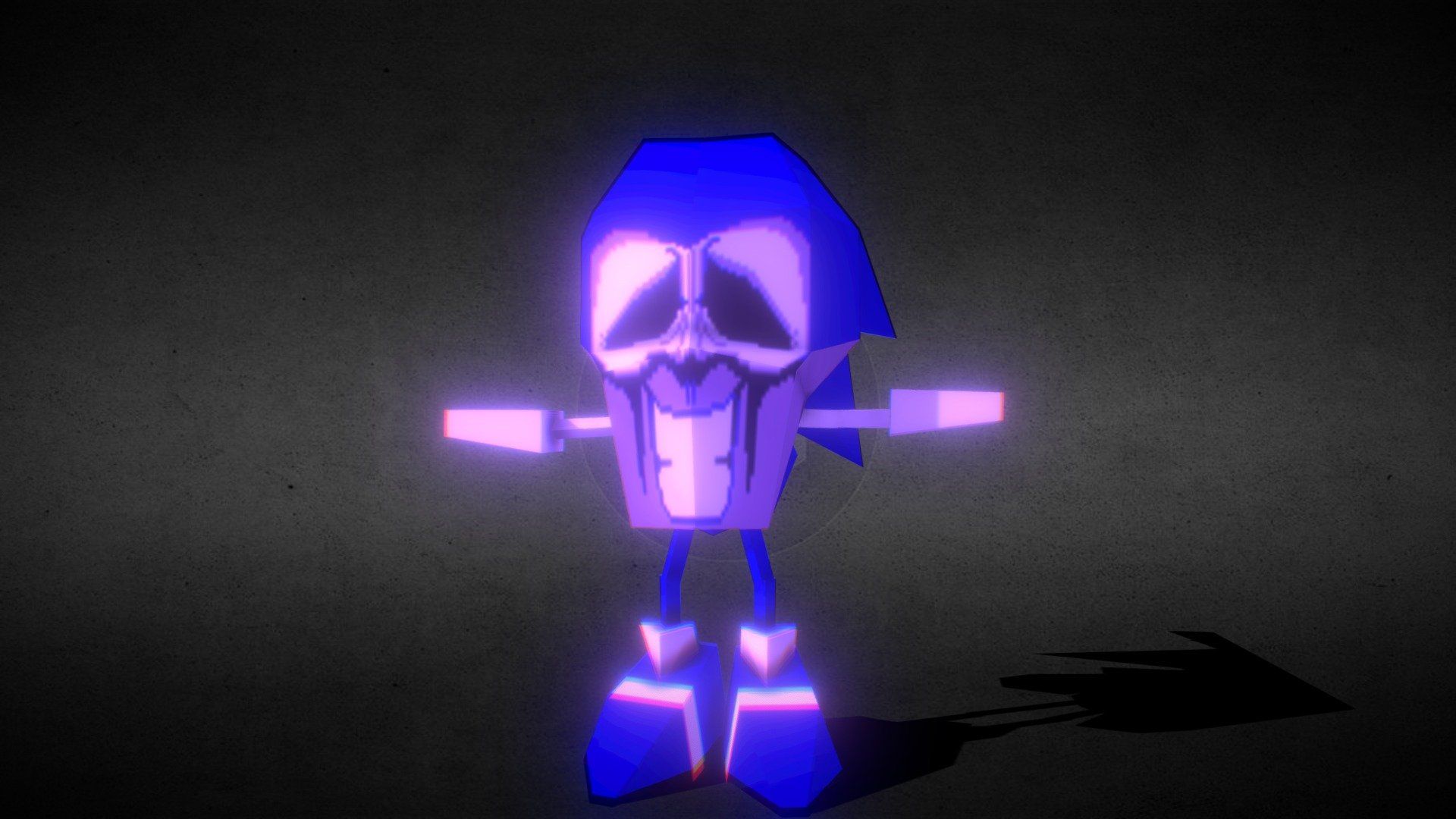 1920x1080 Sonic Majin Sonic R style Free 3D model by MatiasH290 [fc0a120]