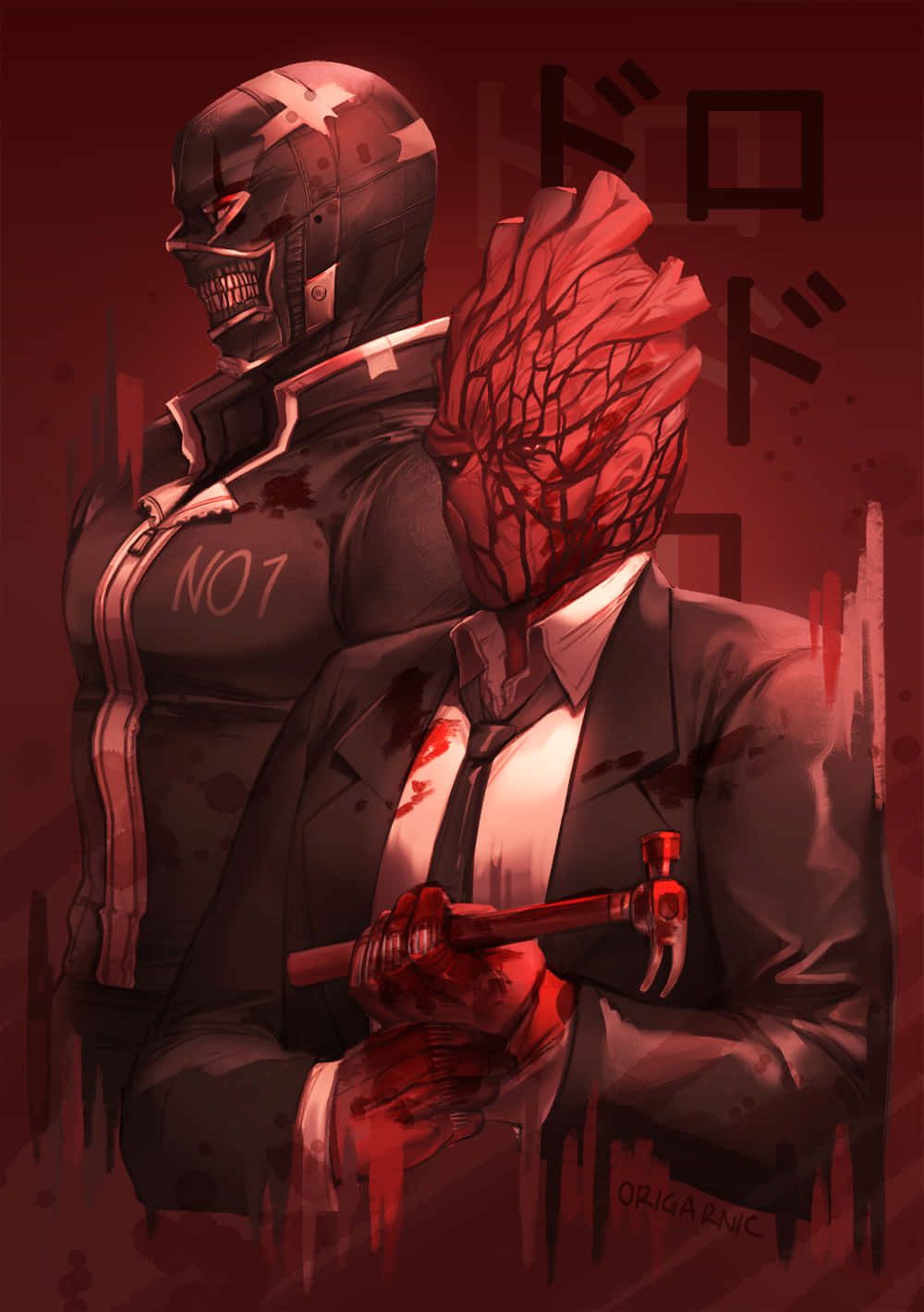 1000x1419 Download Microscopic View of a Dorohedoro Character Wallpaper