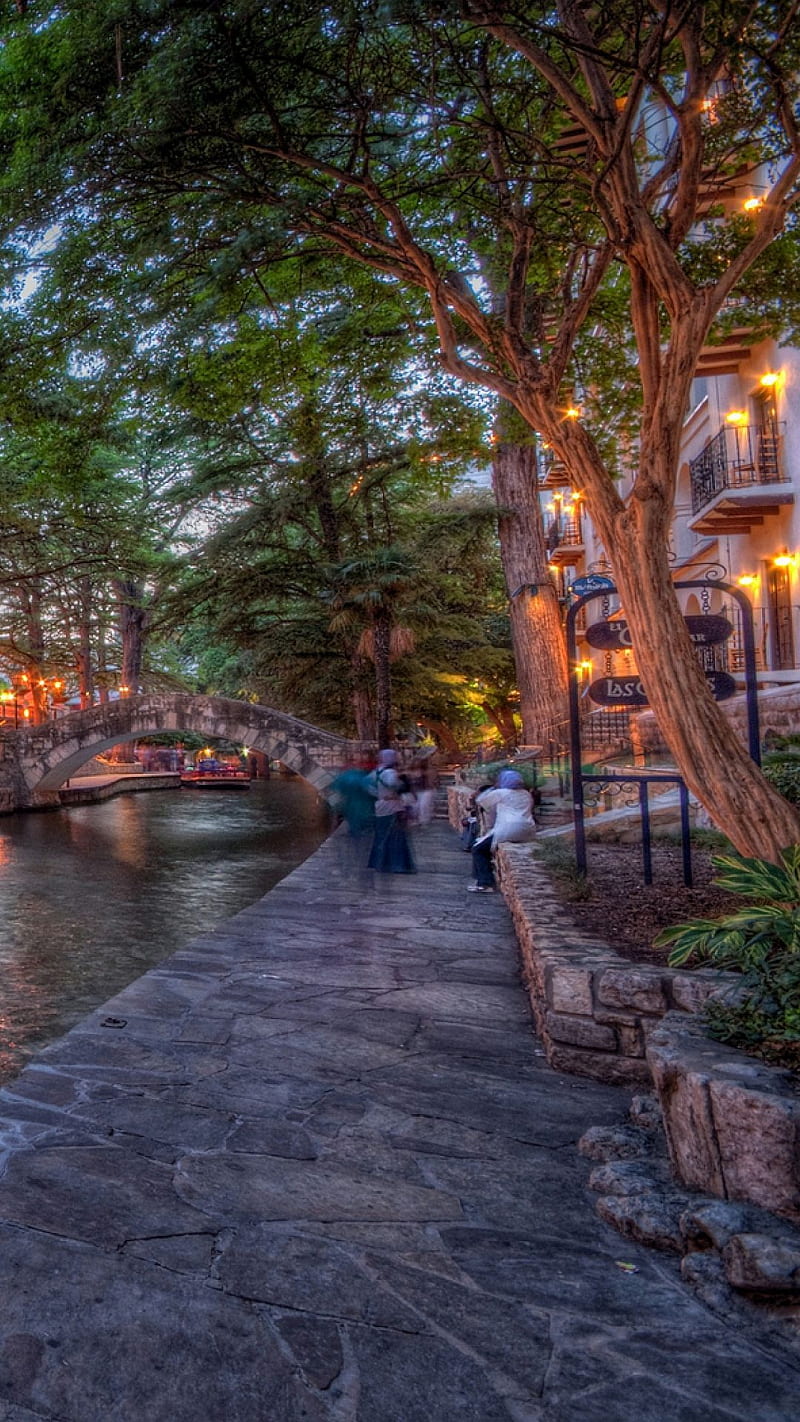 800x1422 River Walk, san antonio, HD phone wallpaper