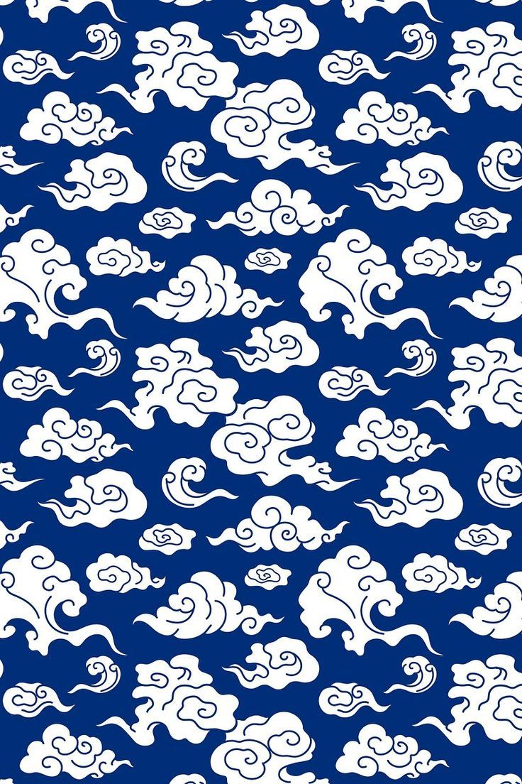 736x1104 Download premium image of Cloud background wallpaper, blue pattern Japanese illustration by ton about pattern traditional asian, background, background design, cloud, and blue background 3903404