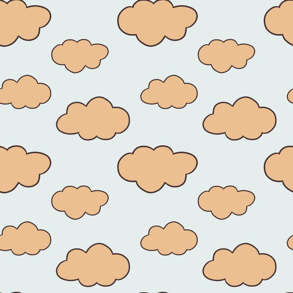 980x980 Seamless Cloud Pattern for Kids Fabric Prints Nursery Wallpaper and Cute Background