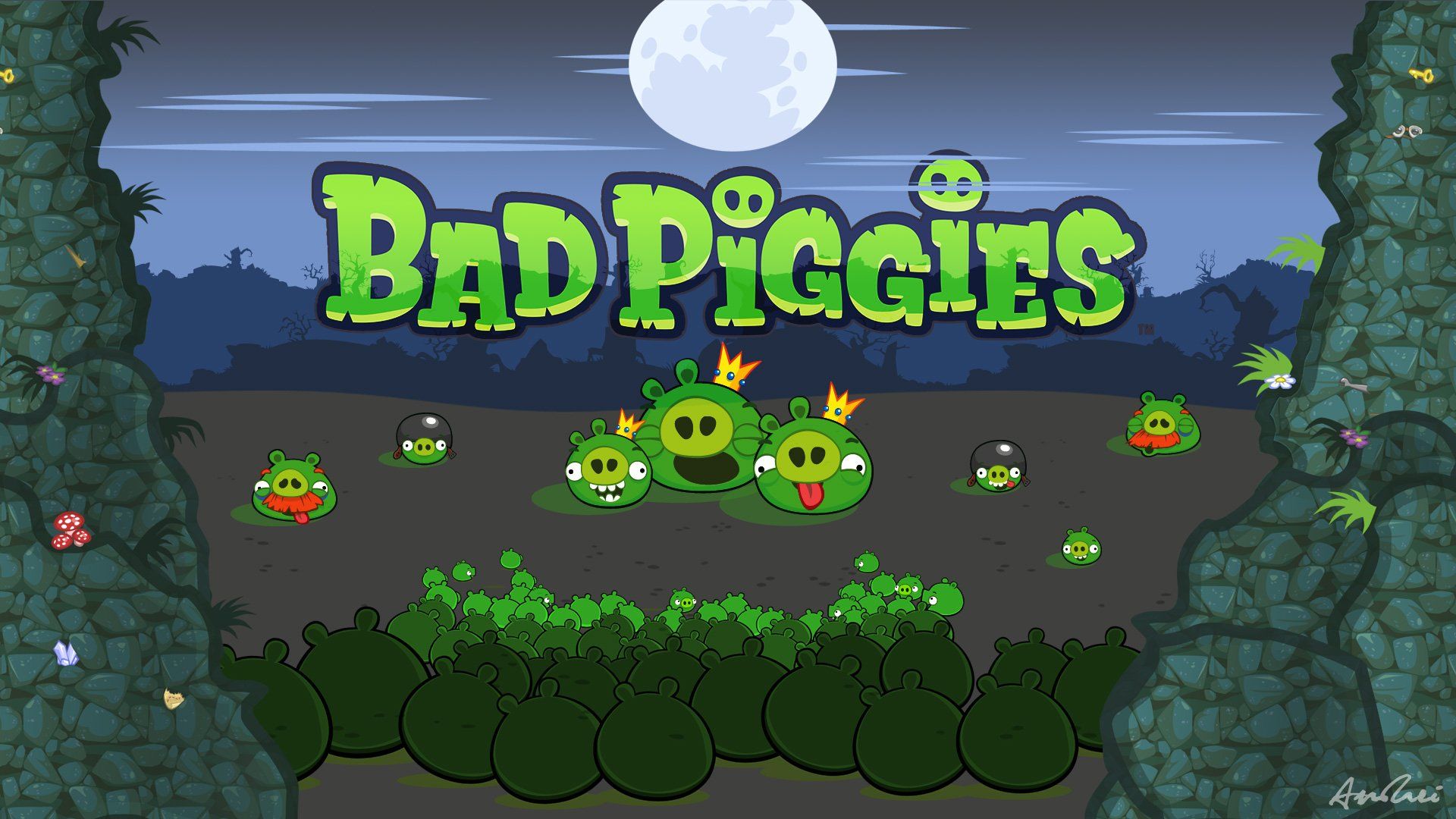 1920x1080 Bad Piggies HD Wallpaper