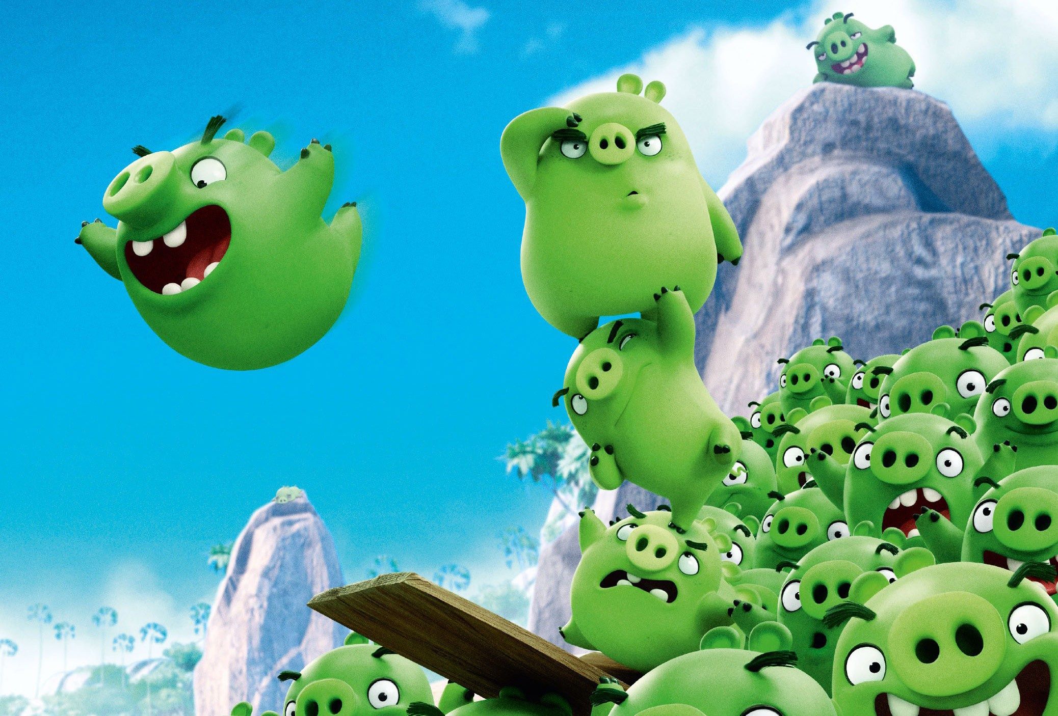 2076x1406 Wallpaper green, cinema, game, movie, film, animated film, Angry Birds, Bad Piggies for mobile and desktop, section фильмы, resolution 2076x1406