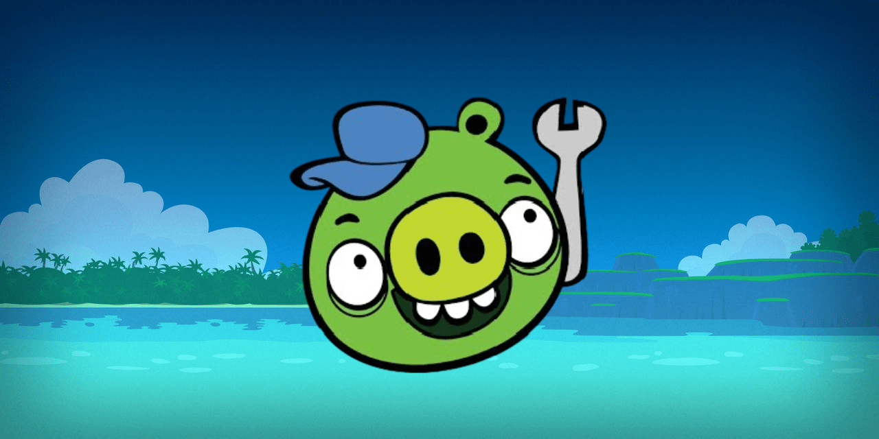 1280x640 Mechanic Pig get's it's Cool Background