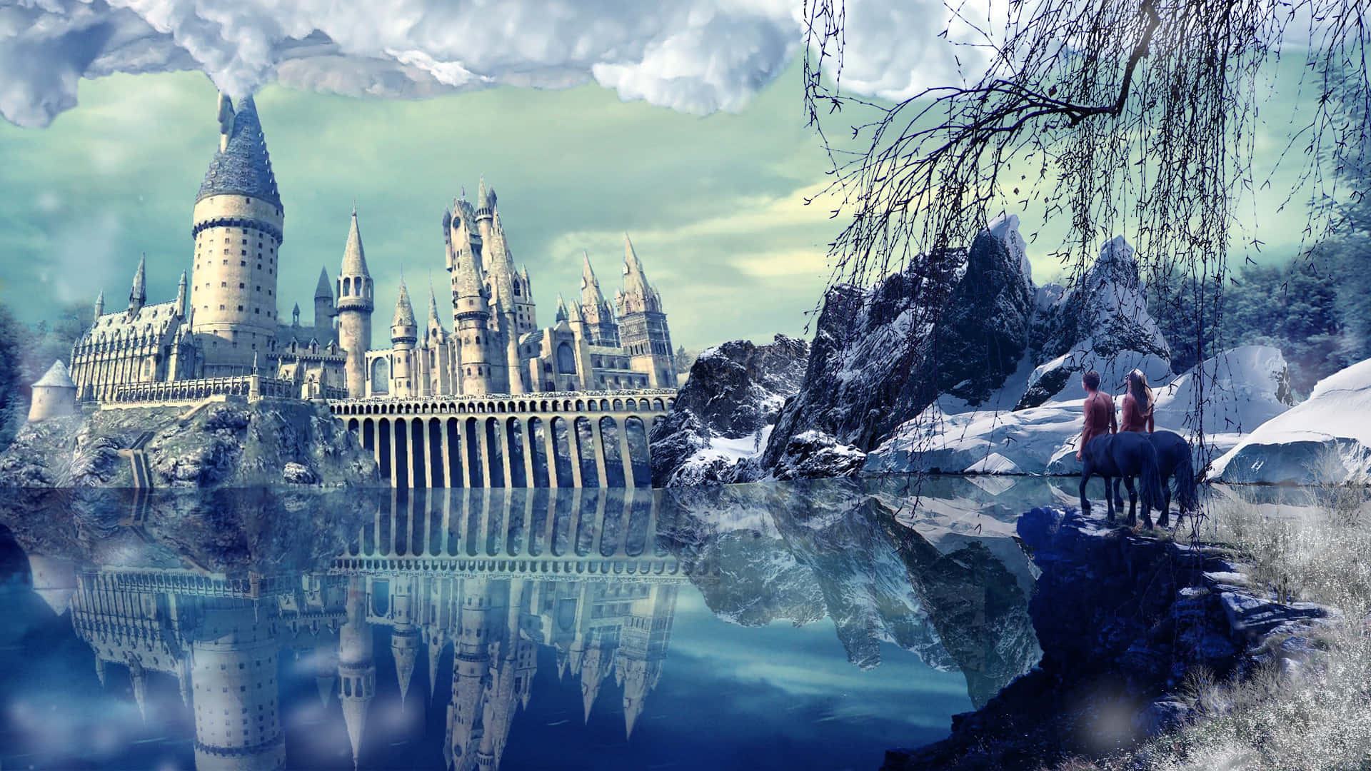 1920x1080 Download Harry Potter Castle In The Snow
