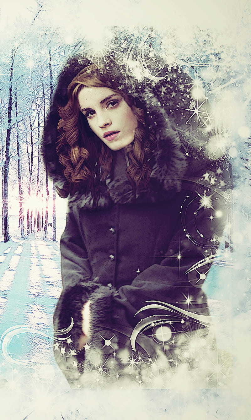 800x1337 Winter Hermione, harry potter, hermione, hermione granger, winter, HD phone wallpaper