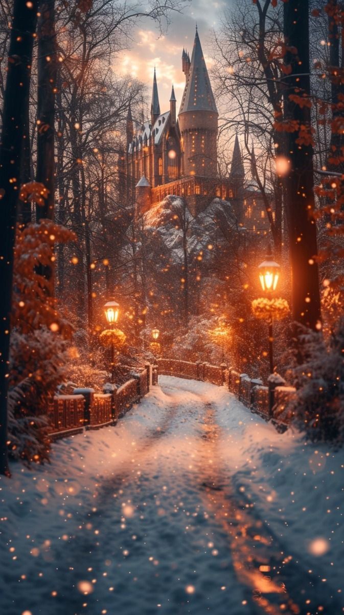 673x1200 Magical Winter Castle. Hogwarts christmas wallpaper, Winter hogwarts wallpaper, Winter wallpaper harry potter