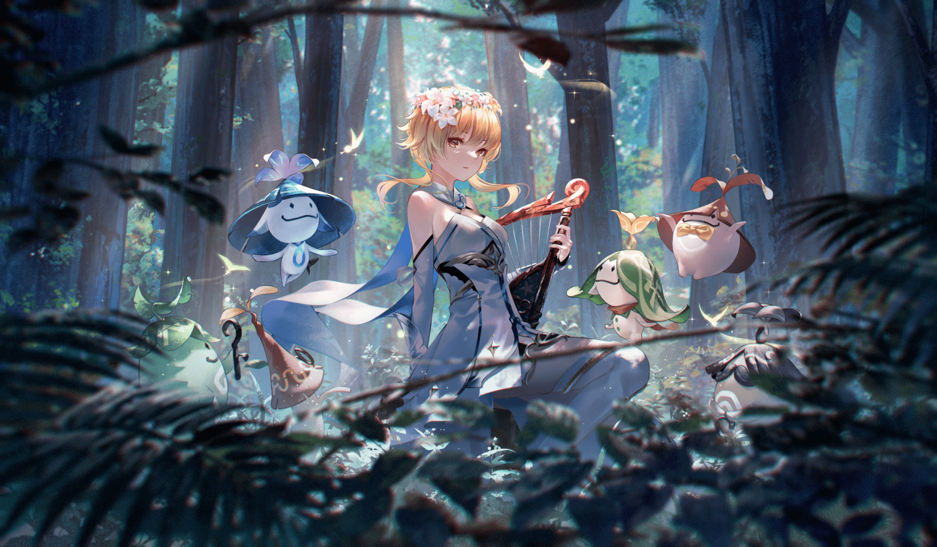 1920x1121 Lumine and Aranara: Enchanted Friends in Genshin Impact HD Wallpaperx1459