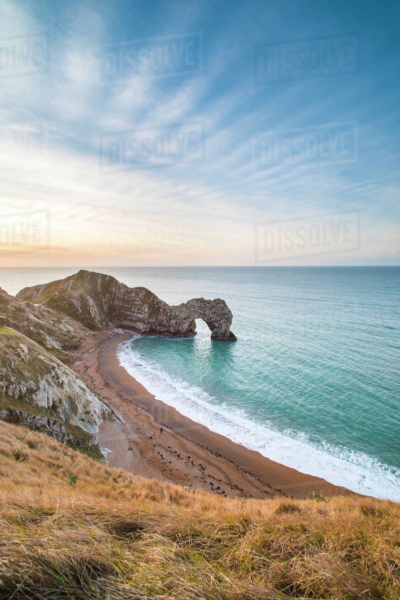 801x1200 Durdle Door At Sunrise, Lulworth Cove, Jurassic Coast, UNESCO World Heritage Site, Dorset, England, United Kingdom, Europe Free