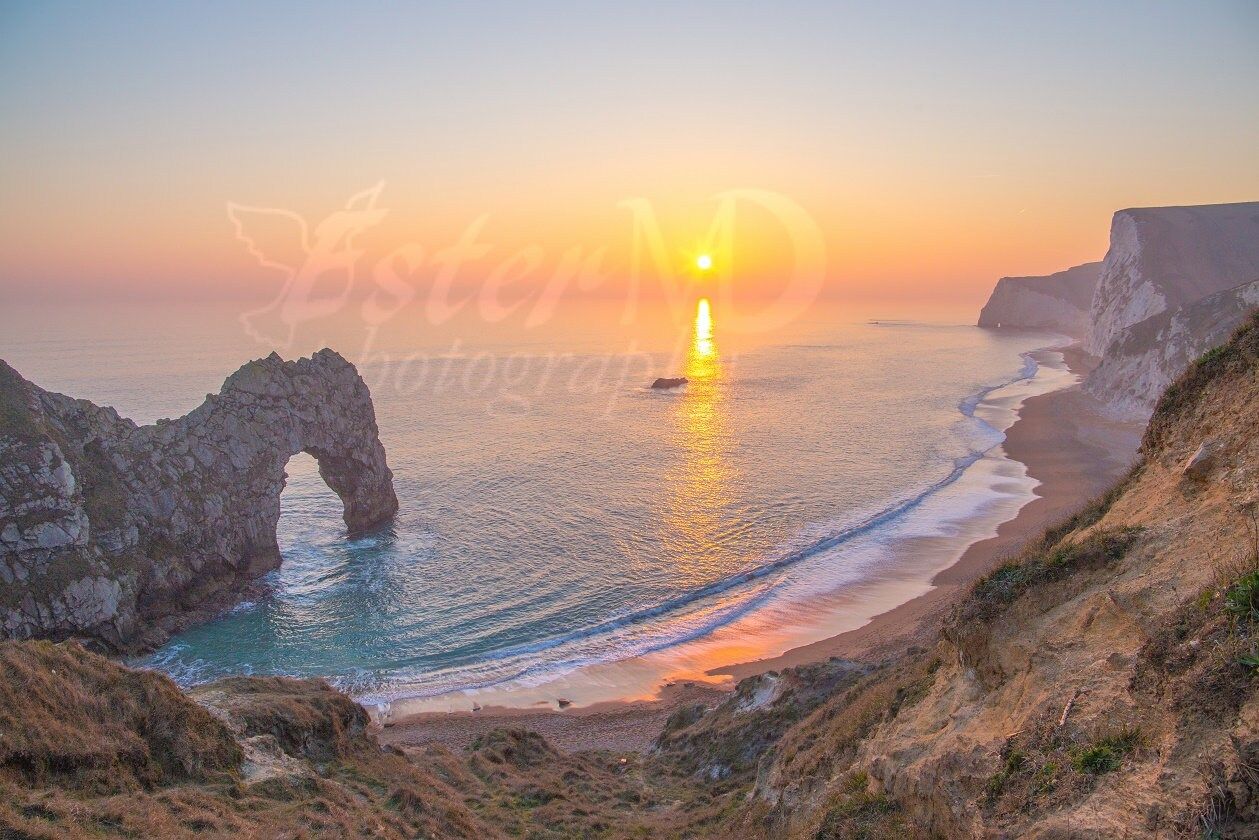 1259x840 Beautiful Sunset View Durdle Door, Dorset, Canvas Fine Art Print Photo Print Framed Print Sunset Photography