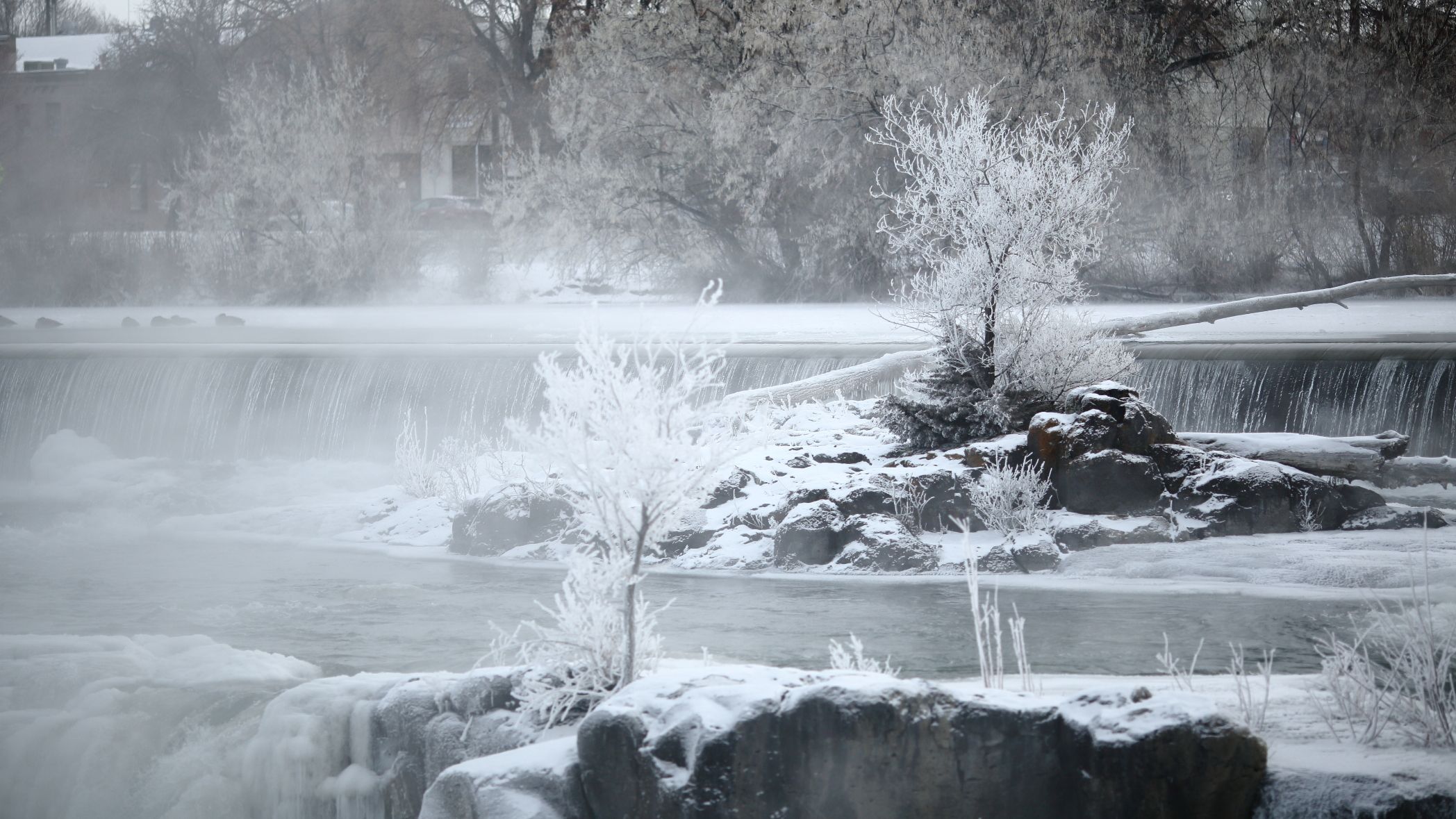 2096x1179 Wallpaper: Winter on the Falls. Idaho Falls Magazine Blog